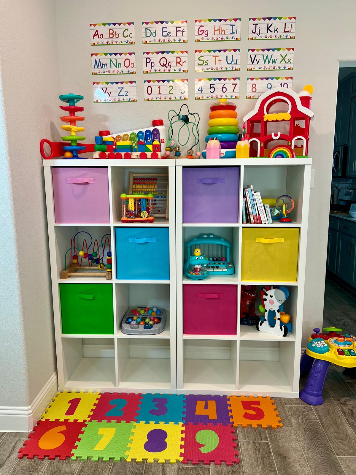 Learning corner with alphabet posters